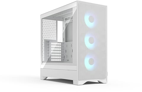 Fractal Design Pop 2 Air White RGB - Tempered Glass - Performance Airflow PC Gaming Case - Mesh Front Panel - Three 120 mm RGB Fans Included - Spacious Interior - ATX/mATX/ITX Motherboard Support