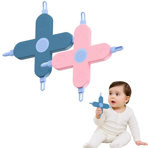 JYNXOR 4 Pezzi 4-in-1-Pinzette per Naso Baby Naso Pinzette Pinzette per la Cura del Bambini Pinzette di Plastica a Testa Rotonda per la Pulizia Nasale
