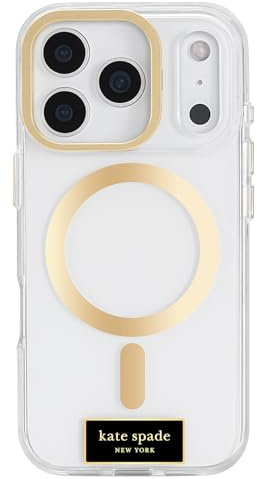 Kate Spade New York iPhone 17 Pro Case with Camera Stand - Compatible with MagSafe - Designer Phone Case - Icon Clear