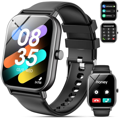 Haulvean Smart Watch for Men and Women, 1.85 Inch HD Smartwatch with Call Answer/Answer, 110+ Sport, 24/7 Heart Rate, Sleep Frequency SpO2, Waterproof, IP68 Fitness Tracker for Android iOS