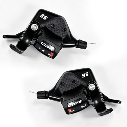 AEYINO Shift Lever - Right Compatible with M3100-SL-R Core 9 Speed for MTB | Made of aluminum alloy and equipped with a gear display window, it can quickly switch gears and is compatible with most bike