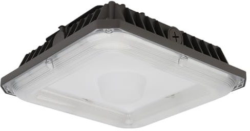 kadision LED Canopy Light 100W, 10x10 Square Gas Station Light with Selectable Wattage (100/80/60W) and 3CCT (5000/4000/3500K), 0-10V Dimmable IP65 Waterproof, UL Certified