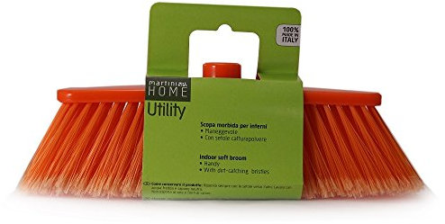 martini SPA - Home Utility - Scopa da interni con setole cattura polvere in polipropilene e fibre PVC/Pst, colori assortiti, 8x33x11 cm, 1 unità