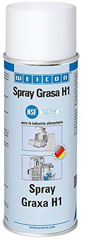 WEICON Spray Grasa H1 | 400 ml | Especial para altas temperaturas | Amarillento-Blanco
