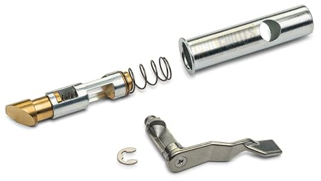 Trash Chute Thumb Latch Trigger Plunger - Bottom Hinged Door Handle 1-5/8 & 1-21/32 Inch Backset Silver Tubular Part for Wilkinson & Other Manufactured Garbage & Rubbish Stainless Steel (Galvanized)
