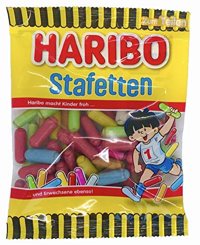 Haribo Stafetten - Lakritz Dragees, 1er Pack ( 1 x 175g )