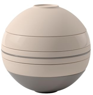 Villeroy & Boch – La Boule Dinner-Set Beige, Spülmaschinenfest, Mikrowellensicher, Geschirr, Teller, Porzellan, Schale, Deko, Premium Porzellan