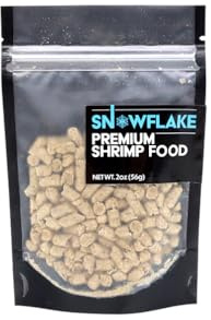 Aquatic Arts Shrimp Food Pellets for Freshwater Aquariums – Neocaridina & Sulawesi Diet, Large Snowflake Sinking Pellets for Live Aquarium Invertebrates, 1oz