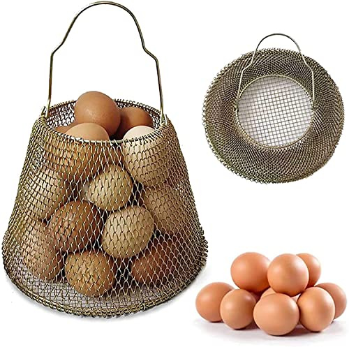 Egg Basket, Collapsible Mini Egg Storage for Fresh Eggs - Can Easily Load Eggs for Carrying and Collecting Eggs, Easy Washing, and Fast-drying, Country Primitive Farmhouse Style