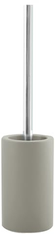 Spirella Tube Bürste Toilettenbürste Klobürste WC Garnitur aus Porzellan matt Taupe, Brown, Unique