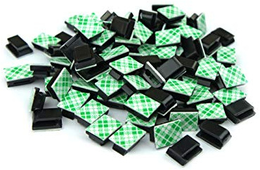 25x Auto Kabelhalter selbstklebend Kabelklemme Kabelclip Kabel Organiser Set Kabelschellen Kabelführung (9,5x12,5mm)