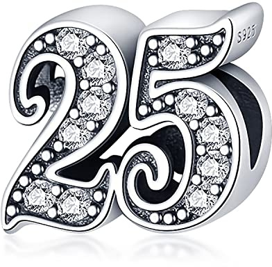 MariaFonte Charm Kompatibel mit allen MarkenAnhänger für Geburtstag Jahrestag Abschluss Original Charming Beads 925er Silber Mama-Perle Glücksbringer Herz Familie Weihnachten Frau
