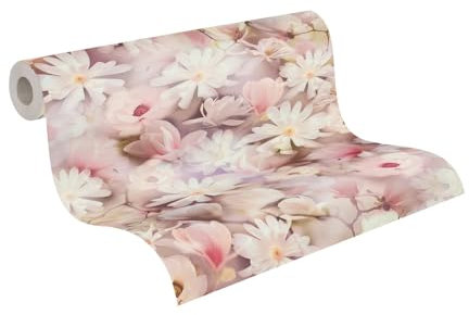 A.S. Création PintWalls 387222 - Carta da parati floreale in tessuto non tessuto - 10,05m x 0,53m - Prodotto in Germania