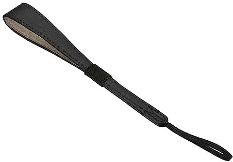 PATIKIL Fotocamera Polso Cinghie, PU Pelle Regolabile Mano Polsino Cinturino Cordini Laccio per DSLR Fotocamera Digitale Videocamera Torcia Elettrica, Nero