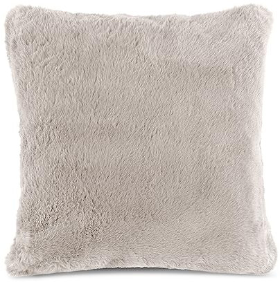 Quantum Interior by Maxland Fellkissen, Dekokissen für Sofa & Bett, hochwertige Wendekissen ca. 45x45cm, Wohnzimmerkissen, Samtkissen (Offwhite)