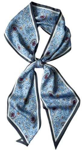 Silk Head Scarf for Hair Fashion Headwrap for Women Lightweight Neck Tie