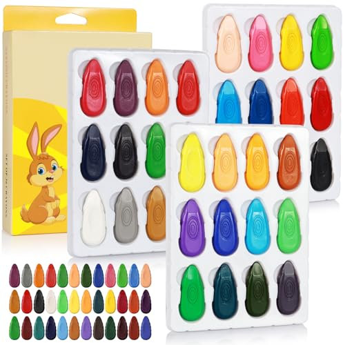 Nadinsta 36 Farben Wassertropfen Wachsmalstifte, Wasserfeste Buntstifte, Leicht zu Halten Malstifte DIY Malerei Stifte, malstifte für Schule Kunst Graffiti Malzubehör