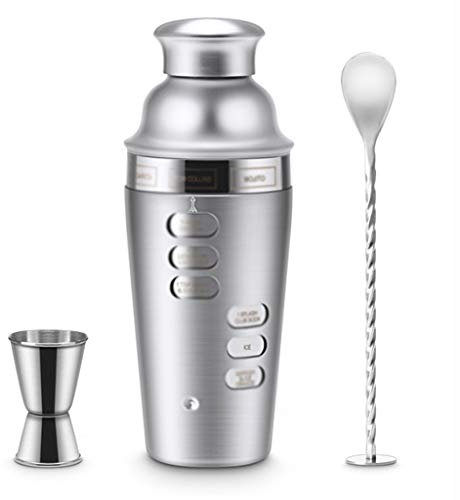 ZHCHAO Conjunto de fabricación de cócteles, coctelero Set de cóctel Juego de Herramientas de Barra de Acero Inoxidable de 750 ml Kit de Barman, colador, Cuchara de cóctel