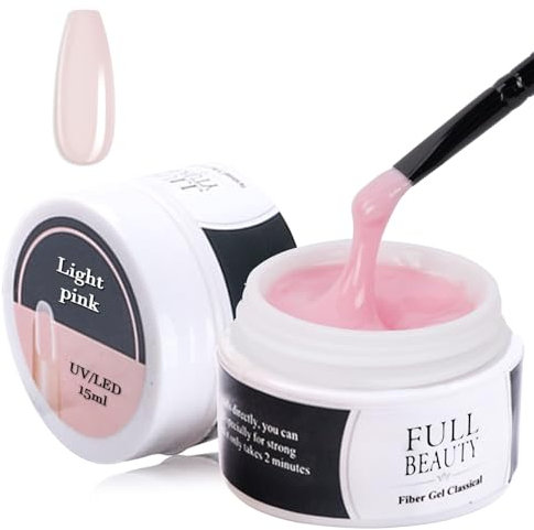 Fester Nagelkleber für Acryl Nagelspitzen Klebegel UV-Härtung zum Aufpressen von Nägeln, Kunstnägeln, einfach zum Selbermachen zu Hause, Salon, Valentinstagsgeschenk,15 ml(Rosa)