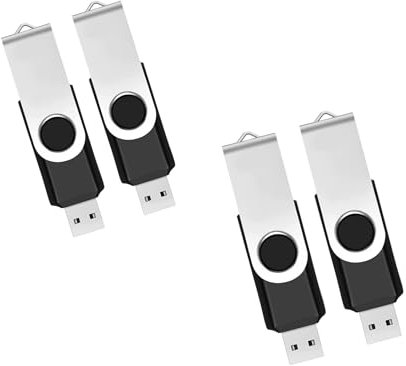 4 x 2GB Memory Stick,USB Stick,Flash Drive 2.0 Pen Drive Swivel Design, Thumb Drive for Data Stick (pack of 4 BLACK)