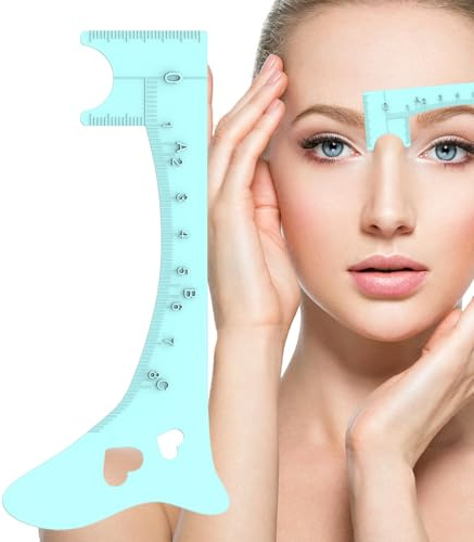 Regla para cejas, Plantilla para cejas - Plantillas de cejas para mujeres - Herramienta de medición de cejas, herramienta de maquillaje de ojos rápido, regla para dar forma las cejas para delineador