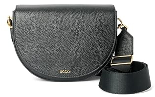 ECCO Dam klassisk sadelväska crossbody, svart, Svart