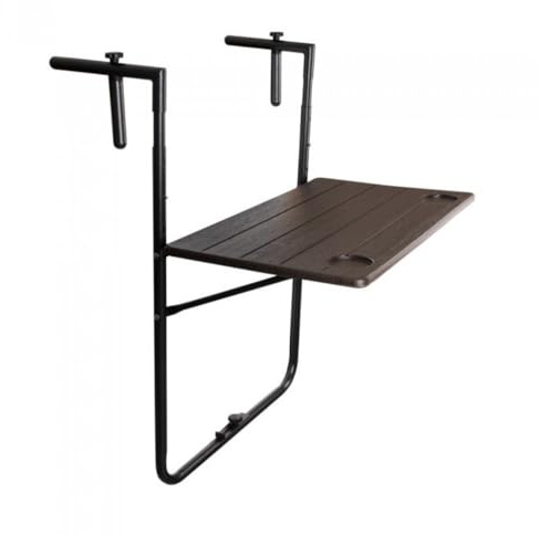 RILOOP Balkon Klapptisch Hängetisch Klappbarer, braun - 60x60x73