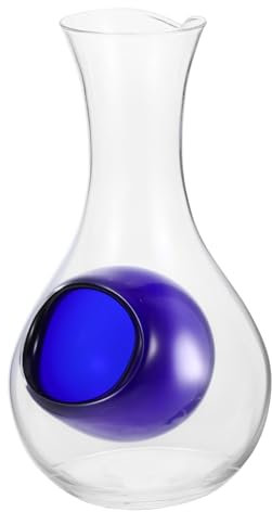 Alipis Decantador De Vino Cristal Japonés Con Bolsillo Para Hielo Jarra Inclinada Para Sake Frío Dispensador De Whisky Para Bar Casa Capacidad Grande Vertido Sin Derrames Diseño Único Tra