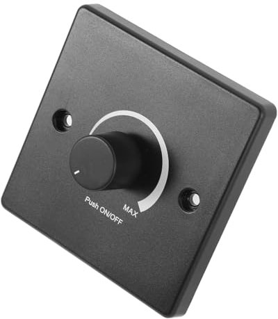 Luxshiny Interruttore Dimmerabile LED per Luce Rv Nero in PC Regolazione Precisa e Struttura Robusta, Adatto per Decorazione Interna e Illuminazione a Basso Voltaggio 12v-24v