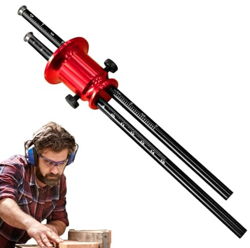 Calibro di Marcatura in Legno - Truschino per Marcatura in Falegnameria,Misuratore Doppia Scala Per Progetti Camera Armadio Casa Mobili