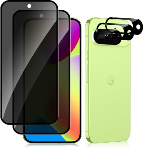 MiKoyi Sichtschutz Schutzfolie Kompatibel mit Google Pixel 10 5G, [2+2 Stück] [9H Härte] Gehärtetes Glas Folie Privacy Displayschutz Kameraschutz für Google Pixel 10 5G