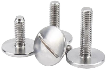 DeVow 304 Edelstahl M2 M2.5 M2.3 M4 M5 M6 Schlitz Große Flachrundschrauben 3mm bis 50mm Länge(M6x35mm 10pcs)