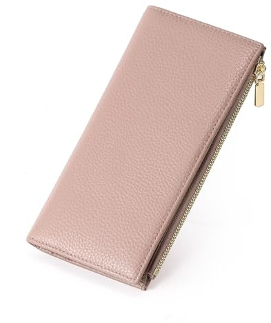 GOIACII Portefeuille Femme Cuir en Cuir Bifold ultrafin Porte Monnaie RFID Blocage Grande Capacité pour Porte-Cartes