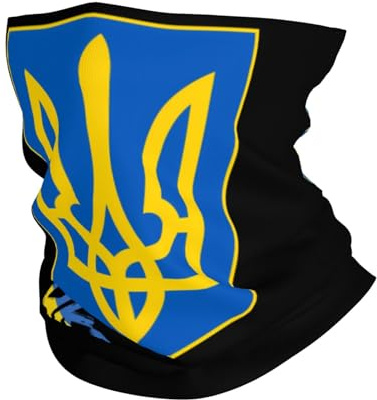 Respirant Écharpe Tube,Armoiries du Drapeau ukrainien,Bande de Cheveux Ultra-Douce Gaiter pour Sports Femme Moto 26X30cm