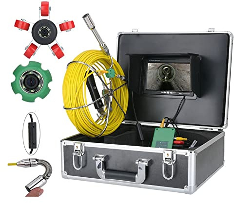 7 Monitor 20/30 / 40m Videocamera di ispezione del tubo, IP68 HD 1000TVL di endoscopio industriale conduttura di scarico, Visione chiara(40 m)