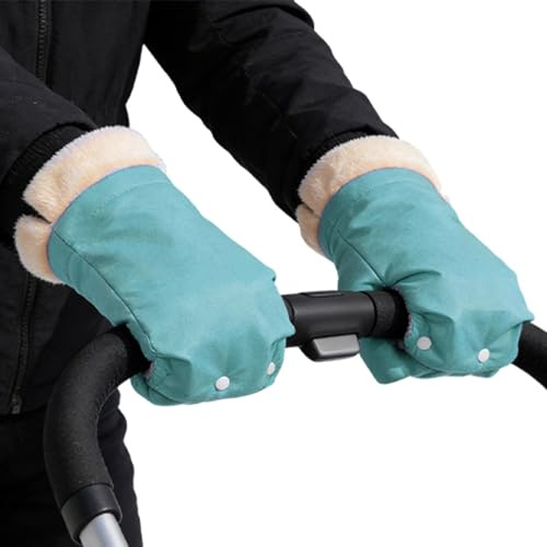 Moufles de poussette pour guidon, doublure en polaire chaude coupe-vent, accessoires de landau | Gants pour poussette, pour parents, soignants, femmes, marche en plein air, voyage