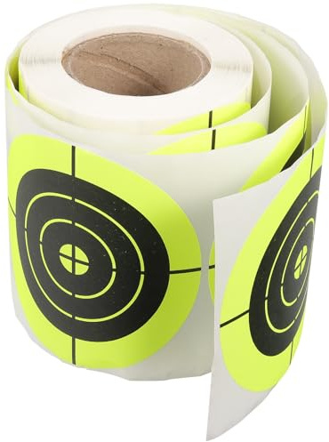 Ipetboom Autocollants Fluorescents 200 Pièces par Rouleau, Motifs Imprimés pour Cibles de Tir en Papier pour Entraînement de Tir Sportif
