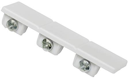 Gardinia Terminale per Binari per Tende, Plastica, Bianco, 2 Pezzi