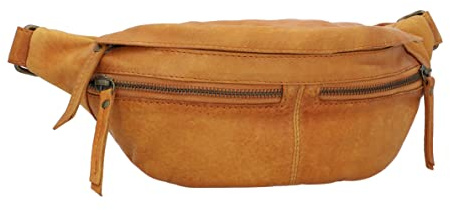 Gusti Gürteltasche Leder Acton – Bauchtasche Leder Damen & Herren im Vintage-Stil - Geräumige Hüfttasche Herren & Damen mit 3 Fächern
