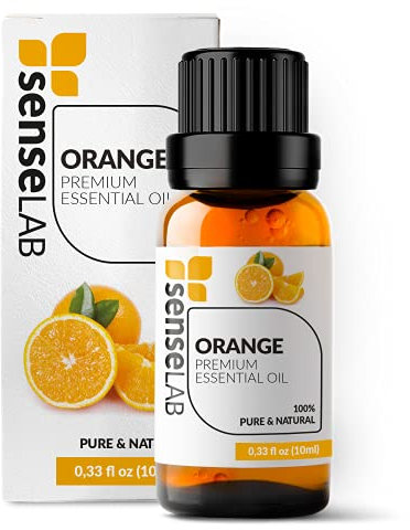 SenseLAB Orange Essential Oil - 100% Reines, Natürliches, Therapeutisches Orangenöl für Diffusor und Luftbefeuchter - Stimmungsaufheller und Spannungsabbau (10 ml)