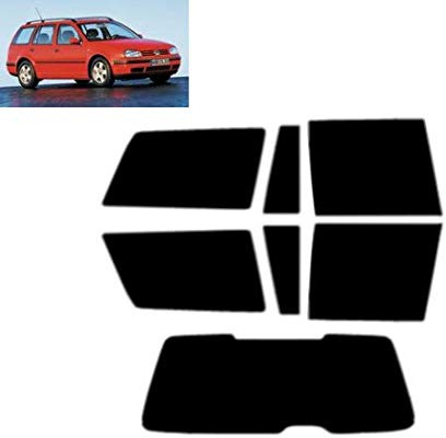 Passgenaue Tönungsfolie für Golf IV 5-Türen Kombi 1999-2006 Heck/Seitenscheiben (05% Tiefschwarz)