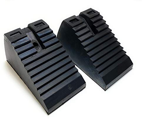 On1shelf Unterlegkeile aus Gummi, robust, für Fahrzeuge, Autos, Wohnwagen, Anhänger, 1,3 kg, 17 x 8 x 9 cm (L x B x H), 2 Stück