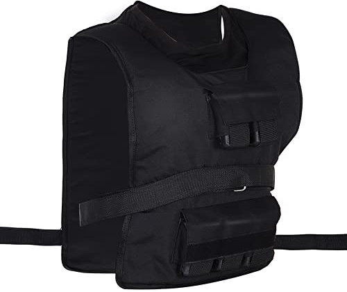 HOMCOM Gewichtsweste 15 KG / 20 KG / 30 KG verstellbare Trainingsweste mit herausnehmenbar Gewichten Laufweste Damen Herren für Muskelaufbau Krafttraining, Laufen, Fitness, Cross Training