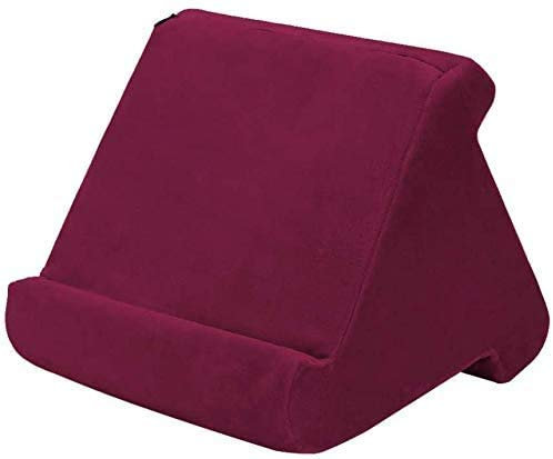 Tablet-Ständer, Buchständer, Leseständer, Kissen für Zuhause, Bett, Sofa, Multi-Winkelkissen, weich, Tablet-Ständer, Sofakissen, eReader, Bordeaux