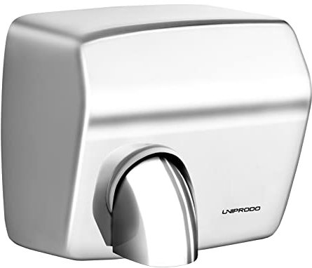 Uniprodo Asciugamani Elettrico Ad Aria Calda Asciugatore Da Parete UNI_DRYER_01 (2.300 W, Acciaio Inox)