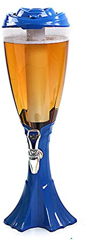 MU Torre de cerveza, dispensadores de barril de cerveza, dispensador de bebidas y bebidas con linterna, perfecto para fiestas y días de juego, accesorios de bar en casa, 3,5 L