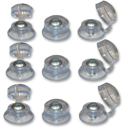 25, Corrugated Roofing Plastic Screw Cover Strap Caps - Clear