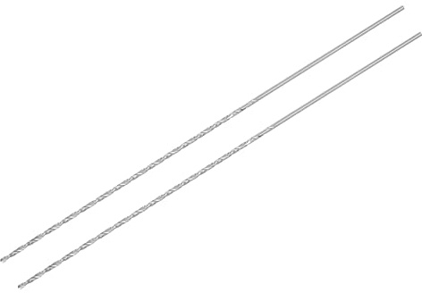 sourcing map 2 Stk. HSS Spiralbohrer (Hochgeschwindigkeitsstahl) Extra lange Twist Bohrer 1,5mm Bohrdurchmesser 160mm Länge