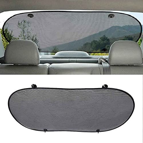 BEAUTYBIGBANG Auto Sonnenschutz für Heckscheibe, faltbar UV-Schutz mit Saugnapf für Kinder, Baby, Haustiere Auto Verdunkelung Fenster 100 cm X 50 cm