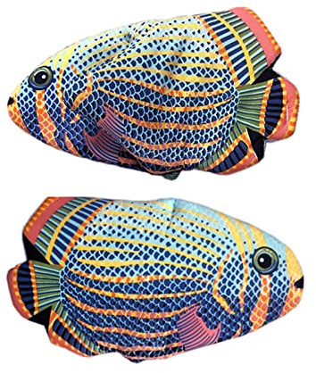 Gants de Four Gants de Cuisine Résistant à Chaleur en Coton Maniques Cuisine Anti-Brûlure Forme de Poisson pour Four Micro-Ondes Barbecue